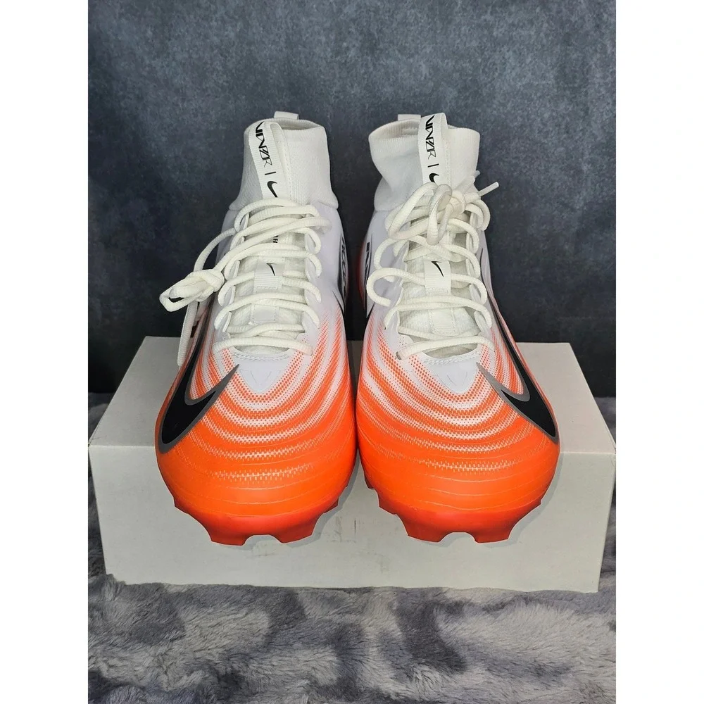 NWB Nike ZM Air Vapor Pro 1 Football Cleats White Orange Mens Size 14 IB2495-107